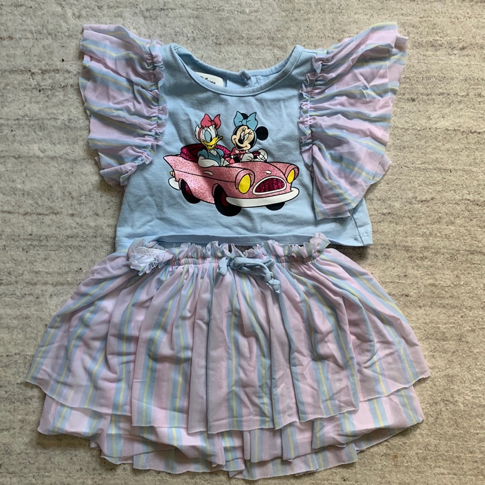 Adorable baby girl mini mouse shirt set! Size 6/9 months